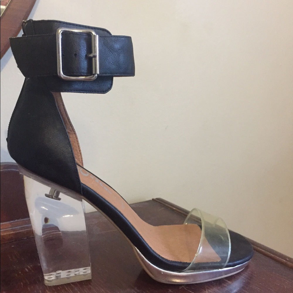 Jeffrey Campbell acrylic heel sandals